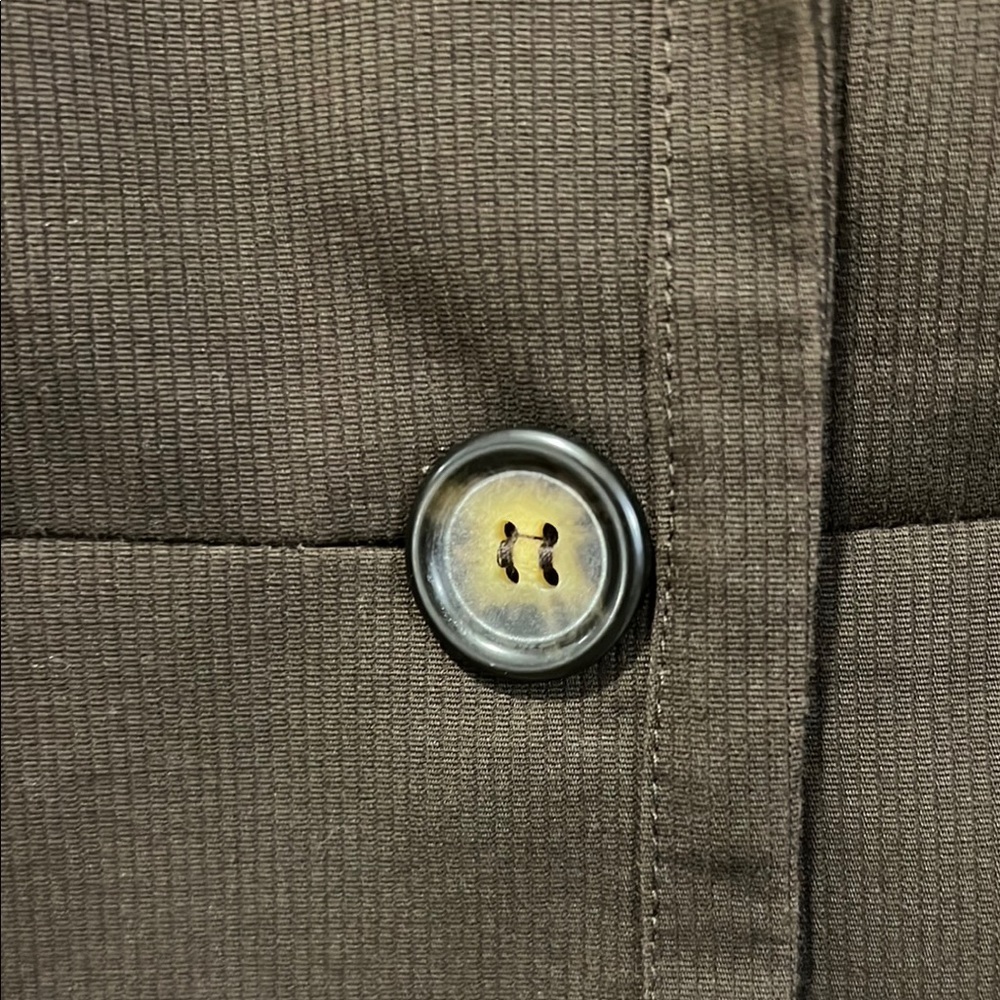 Talbots Chocolate Brown One button cotton classic blazer size 10 - Picture 2 of 13